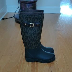 Michael Kors monogram rain boots
